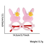 Worgeous Easter Party Glasses Frames Pink Bunny Eyeglasses For Adults Kids Cute Rabbit Costume Accessories Novelty Eyewear For Photo Booth Props Eyeglasses For Easter Celebrations